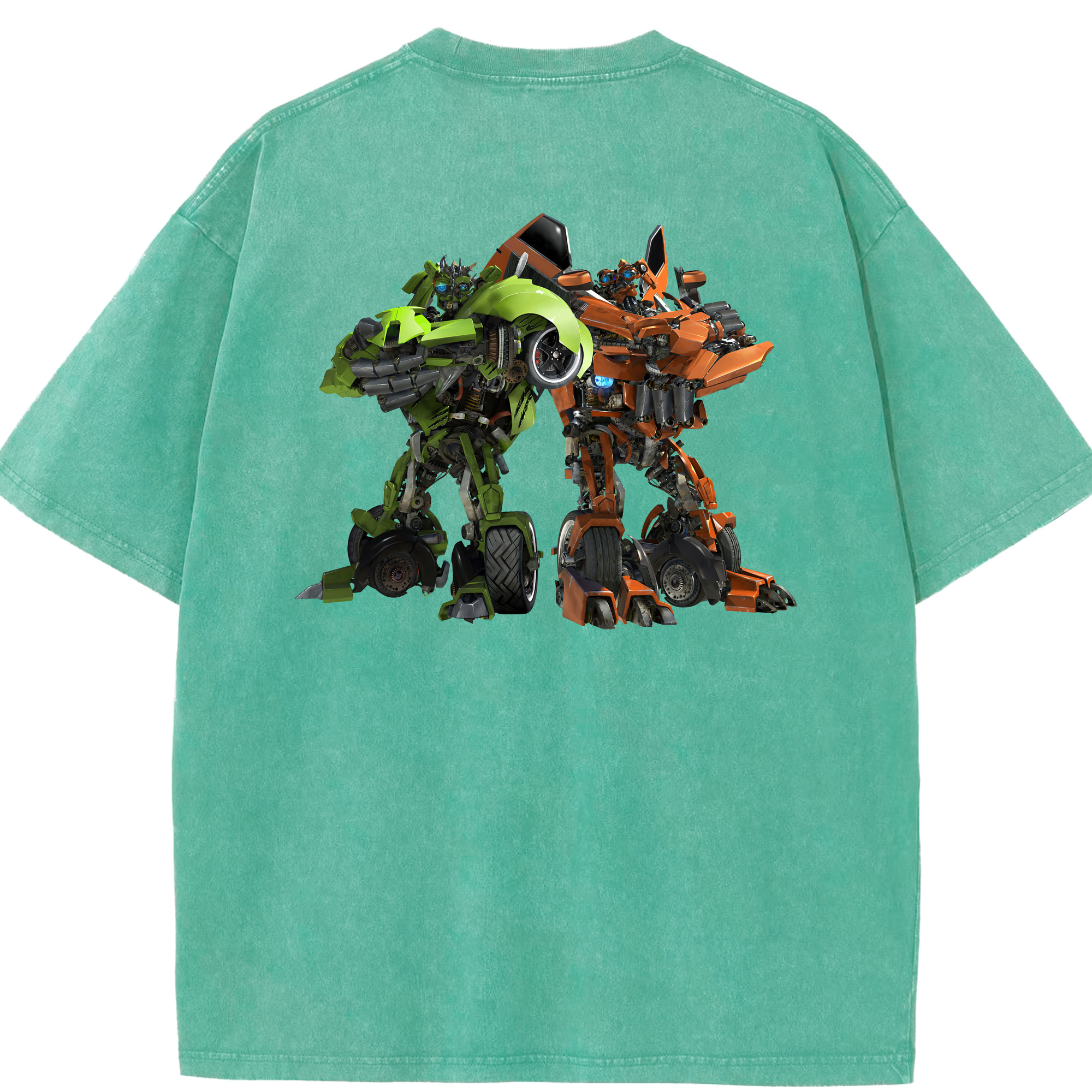 （画像用） Transformers トランスフォーマー 綿100% ヴィンテージ風 半袖Tシャツ（背面プリント）